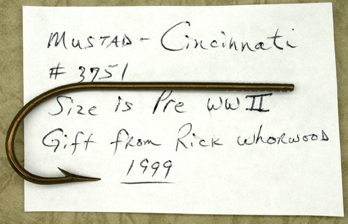 Mustad Cincinnati, #3751, pre WWII. From the Reinhold collection.