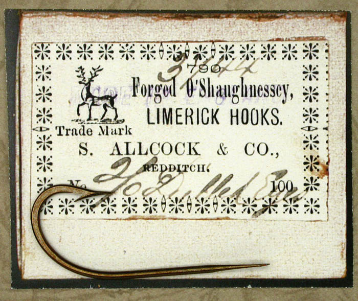 S Allcock & Co, O'Shaughnessey, 2.0, drilled, forged, bronzed, tapered. From the Reinhold collection.