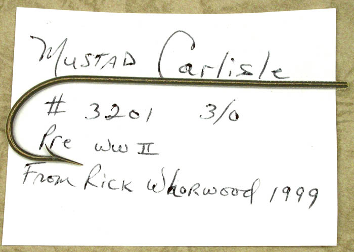 Mustad Carlisle, #3201, 3.0. From the Reinhold collection.